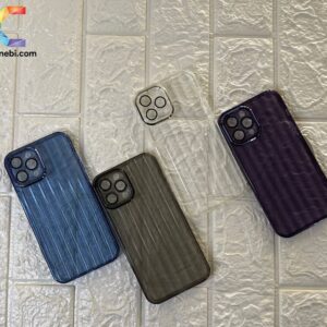 قاب گوشی شفاف راه راه رنگی